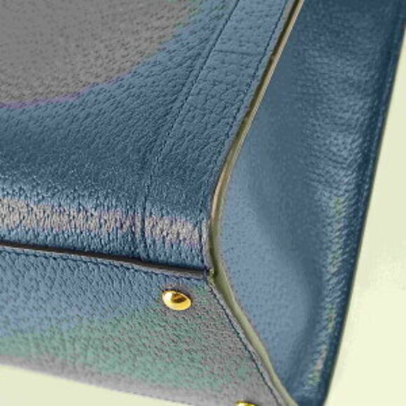 Gucci Diana Tote Bag Royal Blue Leather Shoulder Bag Gold - Picture 5 of 9